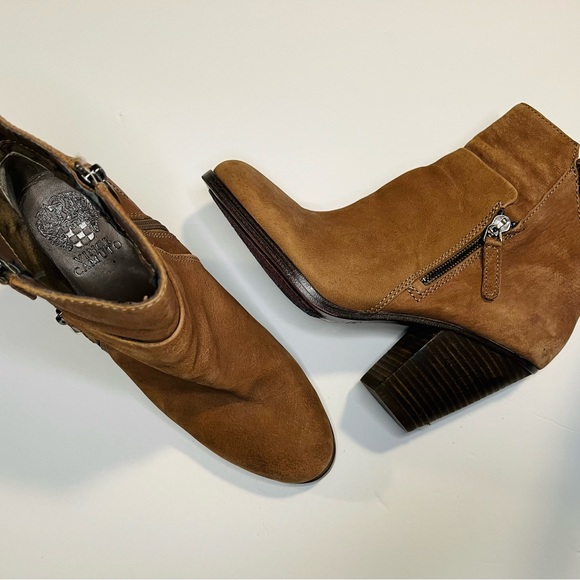 Vince Camuto | Shoes | Vince Camuto Womens Classic Brown Zip Up Block ...